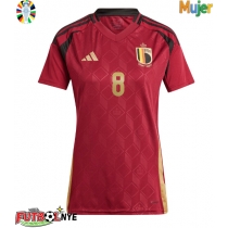 Camiseta Bélgica Youri Tielemans #8 Primera Equipación para mujer Eurocopa 2024 manga corta
